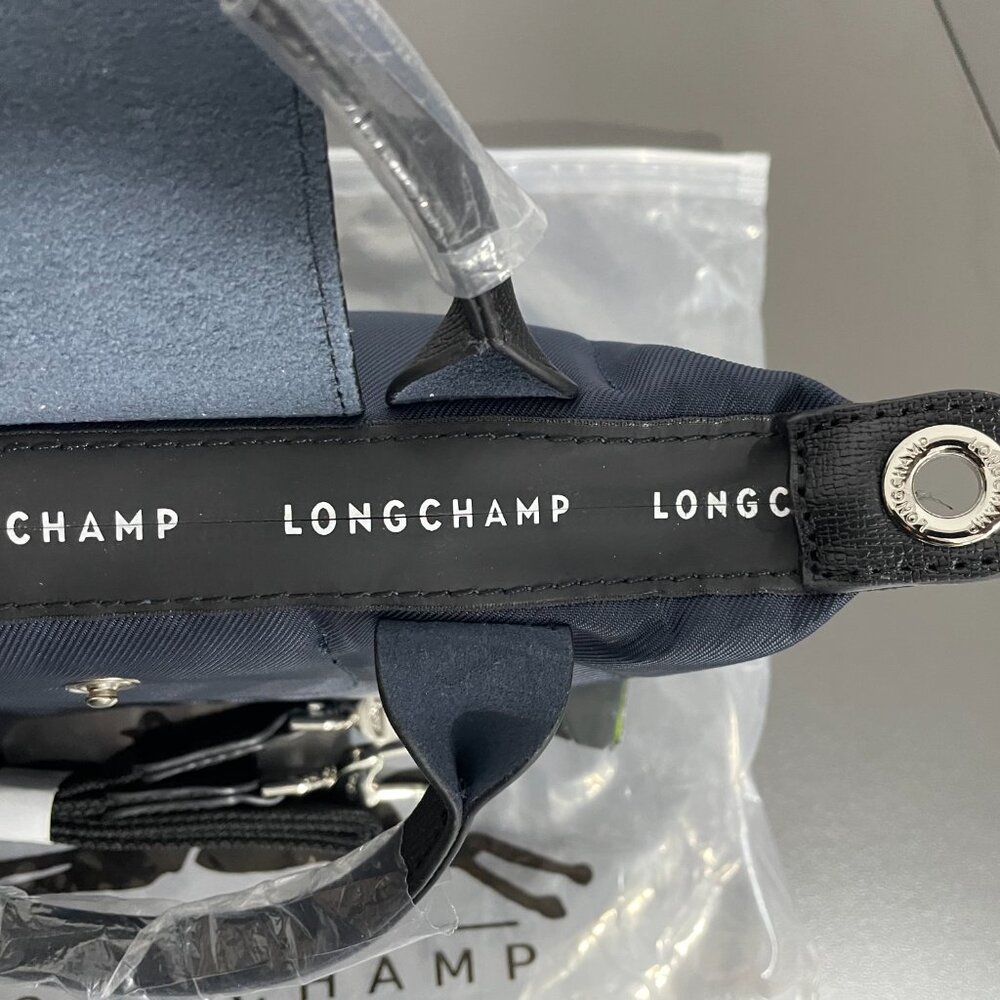 Longchamp Navy and Black Clutch with Silver Details - Picture 7 of 9